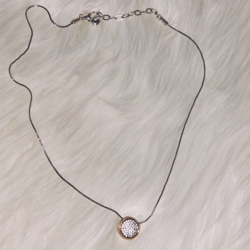 Brighton silver and gold cluster necklace